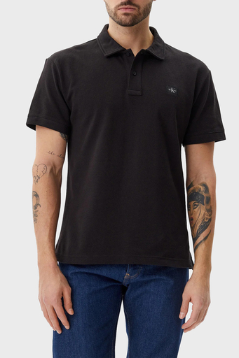 Calvin Klein % 100 Pamuk Regular Fit Düğmeli J30J327040BEH Erkek Polo Yaka T Shirt J30J327040 BEH SİYAH - 1
