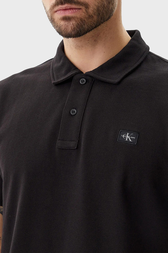 Calvin Klein % 100 Pamuk Regular Fit Düğmeli J30J327040BEH Erkek Polo Yaka T Shirt J30J327040 BEH SİYAH - 4