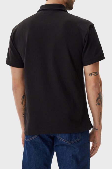 Calvin Klein % 100 Pamuk Regular Fit Düğmeli J30J327040BEH Erkek Polo Yaka T Shirt J30J327040 BEH SİYAH - 3