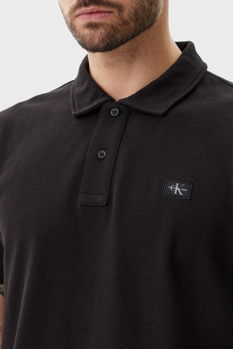 Calvin Klein % 100 Pamuk Regular Fit Düğmeli J30J327040BEH Erkek Polo Yaka T Shirt J30J327040 BEH SİYAH - 4