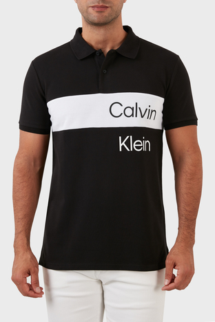 Calvin Klein - Calvin Klein % 100 Pamuk Regular Fit Erkek Polo T Shirt J30J320887 BEH SİYAH