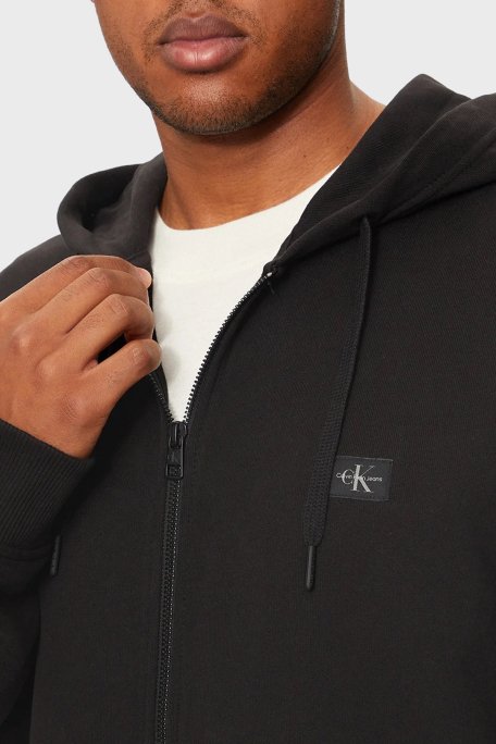 Calvin Klein % 100 Pamuk Regular Fit Kapüşonlu Yaka J30J326858BEH Erkek Sweat J30J326858 BEH SİYAH - 4