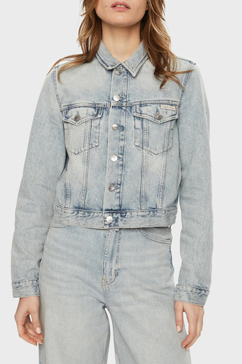 Calvin Klein % 100 Pamuk Regular Fit Kısa J20J2245441AA Bayan Kot Ceket J20J224544 1AA AÇIK MAVİ - 1