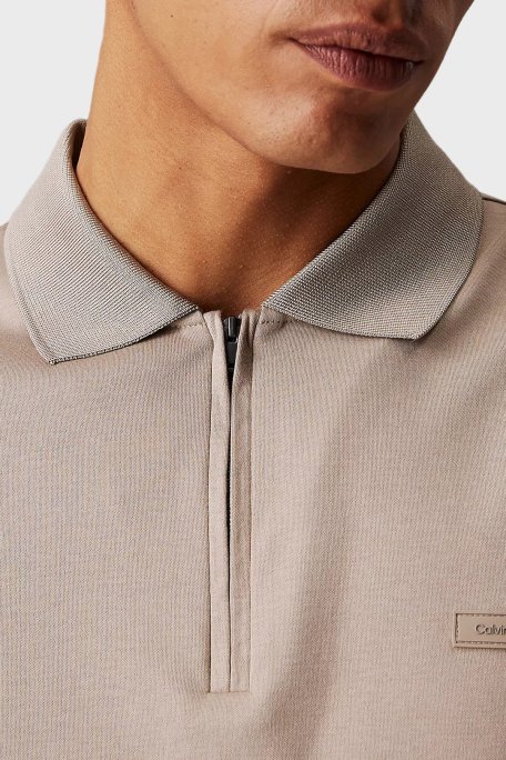 Calvin Klein % 100 Pamuk Regular Fit Yarım Fermuarlı K10K112754RAJ Erkek Polo Yaka T Shirt K10K112754 RAJ HAKİ - 4