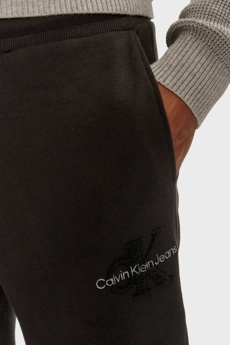 Calvin Klein % 100 Pamuk Regular Fit Yüksek Bel Jogger J30J326685BEH Erkek Pantolon J30J326685 BEH SİYAH - 3