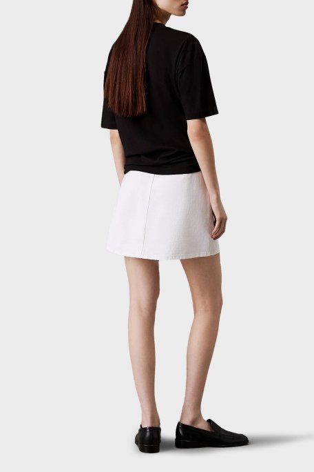 Calvin Klein % 100 Pamuk Relaxed Fit Logolu J20J225521BEH Bayan T Shirt J20J225521 BEH SİYAH - 3