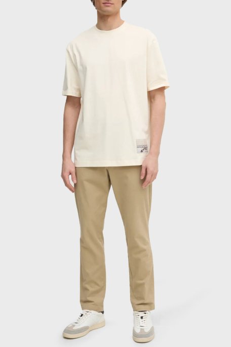 Calvin Klein % 100 Pamuk Relaxed Fit Sırt Baskılı J30J327094YAC Erkek T Shirt J30J327094 YAC BEYAZ - 2