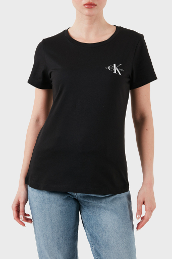 Calvin Klein % 100 Pamuk Slim Fit Bisiklet Yaka 2 Pack J20J219734TO5 Bayan T Shirt J20J219734 TO5 SİYAH-PEMBE - 2