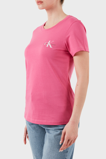 Calvin Klein % 100 Pamuk Slim Fit Bisiklet Yaka 2 Pack J20J219734TO5 Bayan T Shirt J20J219734 TO5 SİYAH-PEMBE - 5