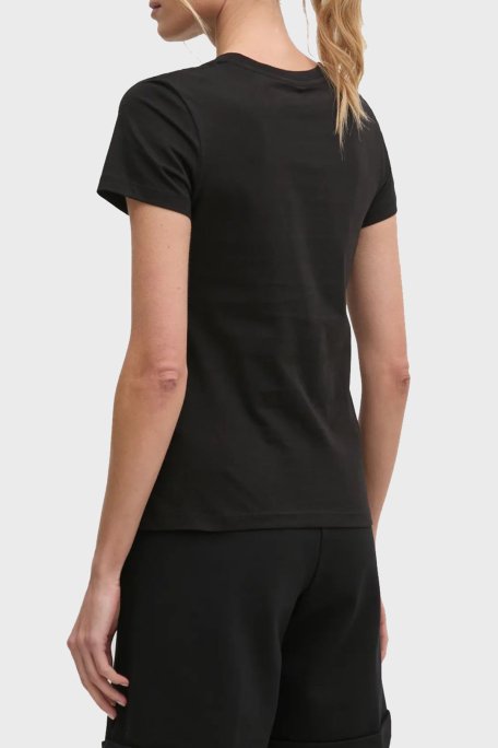 Calvin Klein % 100 Pamuk Slim Fit Bisiklet Yaka J20J224990BEH Bayan T Shirt J20J224990 BEH SİYAH - 3