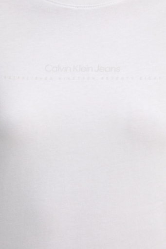 Calvin Klein % 100 Pamuk Slim Fit Bisiklet Yaka J20J224990YAF Bayan T Shirt J20J224990 YAF BEYAZ - 5