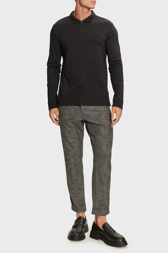 Calvin Klein % 100 Pamuk Slim Fit Yarım Fermuarlı Polo Yaka K10K113586BEH Erkek Sweat K10K113586 BEH SİYAH - 3