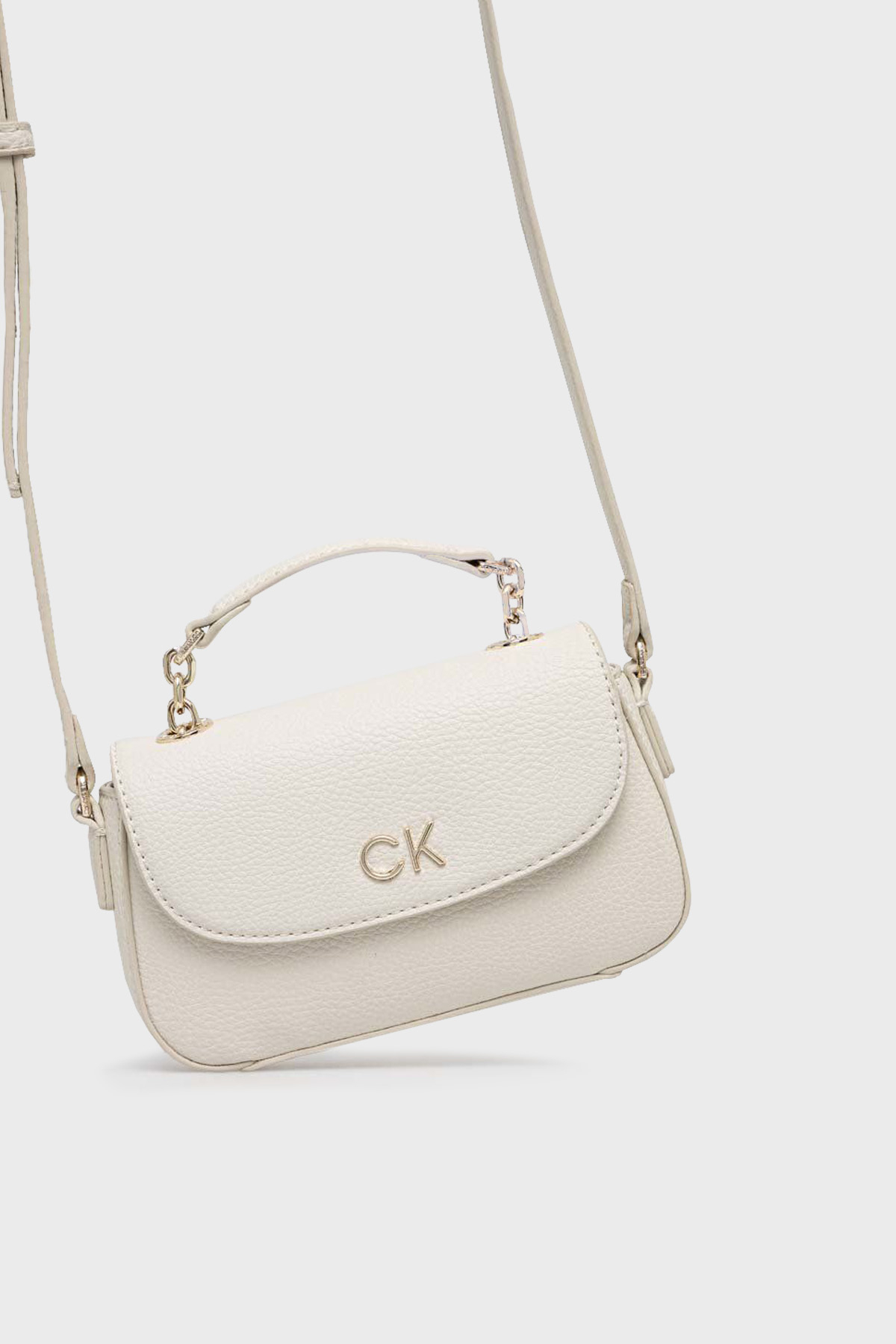 Calvin Klein Ayarlanabilir Omuz Askılı Mini Bayan Çanta K60K610197 PC4 EKRU