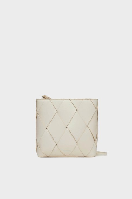 Calvin Klein Baklava Desenli Ayarlanabilir Askılı K60K61299167U Bayan Çanta K60K612991 67U BEYAZ - 1
