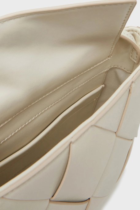 Calvin Klein Baklava Desenli Ayarlanabilir Askılı K60K61299167U Bayan Çanta K60K612991 67U BEYAZ - 4