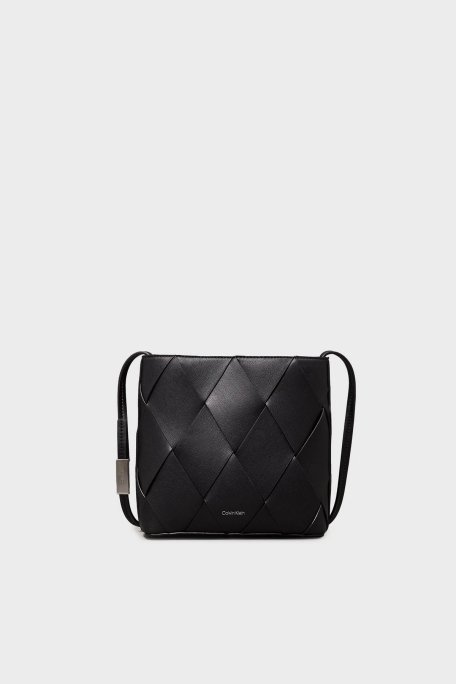 Calvin Klein Baklava Desenli Ayarlanabilir Askılı K60K612991BEH Bayan Çanta K60K612991 BEH SİYAH - 1