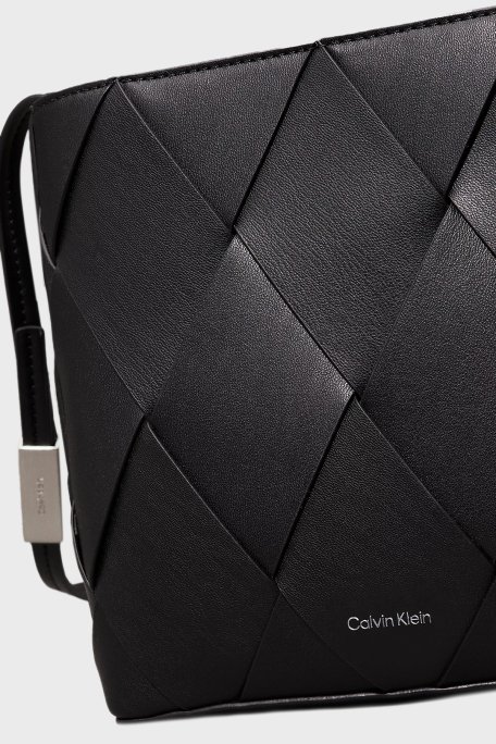Calvin Klein Baklava Desenli Ayarlanabilir Askılı K60K612991BEH Bayan Çanta K60K612991 BEH SİYAH - 6