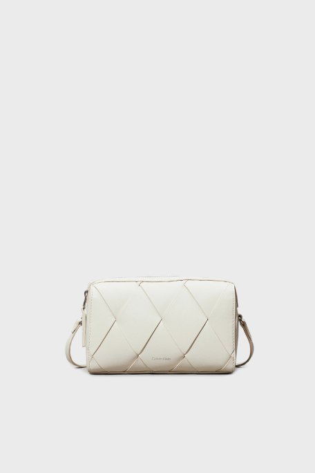 Calvin Klein Baklava Desenli Ayarlanabilir Askılı K60K61300267U Bayan Çanta K60K613002 67U EKRU - 1