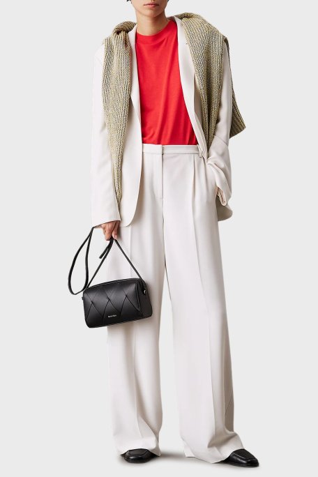 Calvin Klein Baklava Desenli Ayarlanabilir Askılı K60K613002BEH Bayan Çanta K60K613002 BEH SİYAH - 2