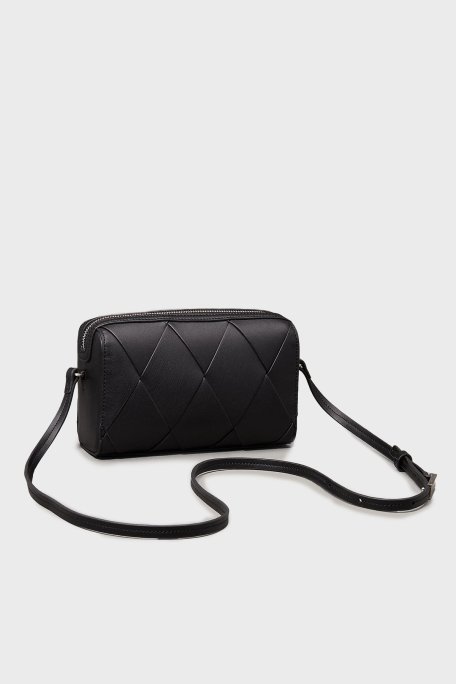 Calvin Klein Baklava Desenli Ayarlanabilir Askılı K60K613002BEH Bayan Çanta K60K613002 BEH SİYAH - 4