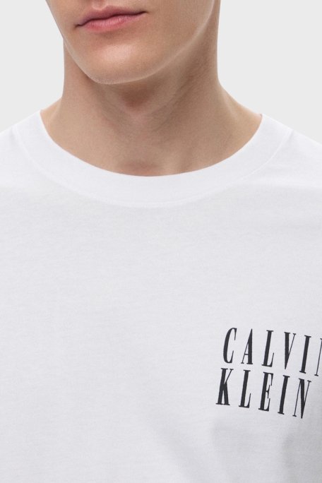 Calvin Klein Baskılı Pamuklu Regular Fit Bisiklet Yaka J30J327478YAF Erkek T Shirt J30J327478 YAF BEYAZ - 5