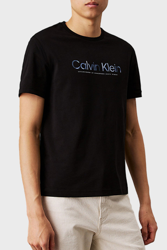 Calvin Klein Baskılı Pamuklu Regular Fit Bisiklet Yaka K10K114162BEH Erkek T Shirt K10K114162 BEH SİYAH - 1