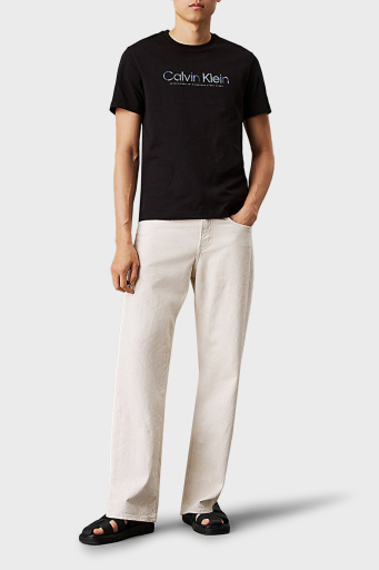 Calvin Klein Baskılı Pamuklu Regular Fit Bisiklet Yaka K10K114162BEH Erkek T Shirt K10K114162 BEH SİYAH - 2