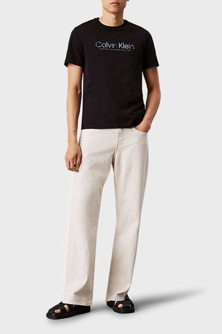 Calvin Klein Baskılı Pamuklu Regular Fit Bisiklet Yaka K10K114162BEH Erkek T Shirt K10K114162 BEH SİYAH - 2