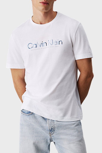 Calvin Klein Baskılı Pamuklu Regular Fit Bisiklet Yaka K10K114162YAF Erkek T Shirt K10K114162 YAF BEYAZ - 1