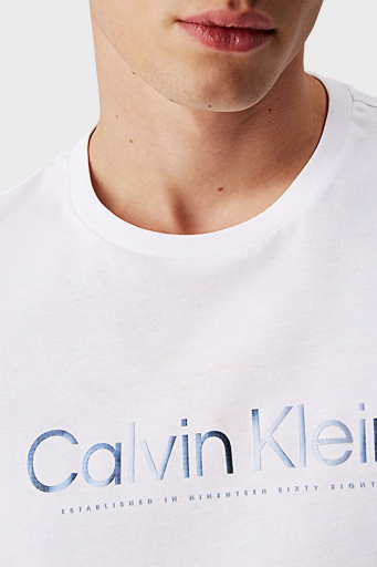 Calvin Klein Baskılı Pamuklu Regular Fit Bisiklet Yaka K10K114162YAF Erkek T Shirt K10K114162 YAF BEYAZ - 4