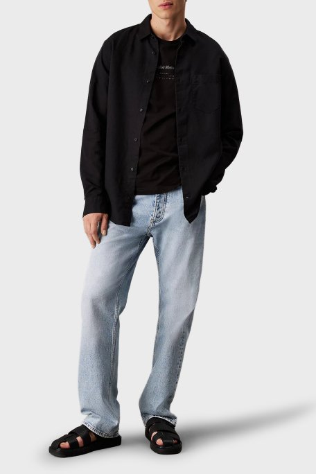 Calvin Klein Baskılı Pamuklu Regular Fit Bisiklet Yaka K10K114172BEH Erkek T Shirt K10K114172 BEH SİYAH - 2