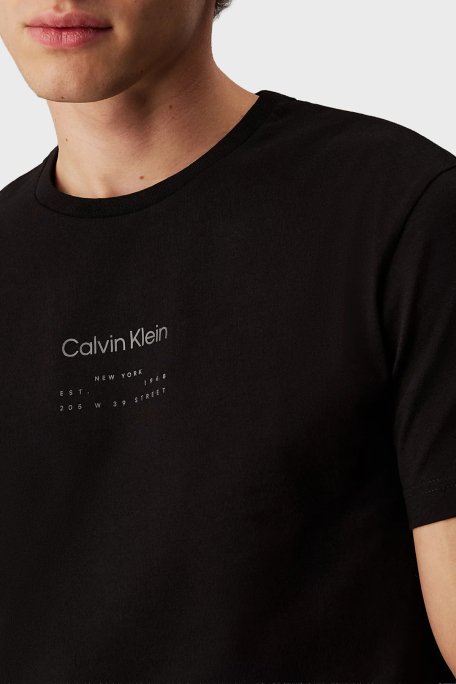 Calvin Klein Baskılı Pamuklu Regular Fit Bisiklet Yaka K10K114172BEH Erkek T Shirt K10K114172 BEH SİYAH - 4