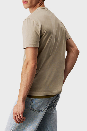 Calvin Klein Baskılı Pamuklu Regular Fit Bisiklet Yaka K10K114172PAH Erkek T Shirt K10K114172 PAH BEJ - 3