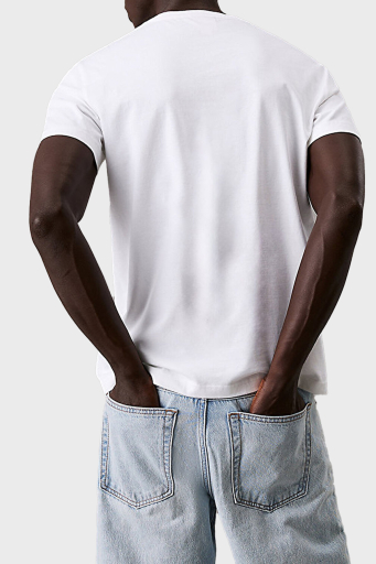 Calvin Klein Baskılı Pamuklu Regular Fit Bisiklet Yaka K10K114172YAF Erkek T Shirt K10K114172 YAF BEYAZ - 3