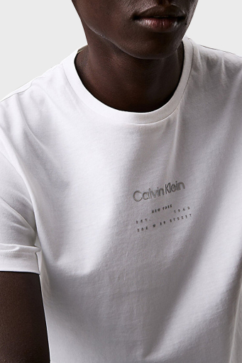 Calvin Klein Baskılı Pamuklu Regular Fit Bisiklet Yaka K10K114172YAF Erkek T Shirt K10K114172 YAF BEYAZ - 4