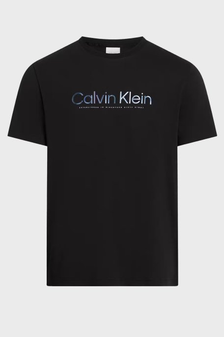 Calvin Klein Baskılı Pamuklu Regular Fit Bisiklet Yaka K10K114574BEH Erkek T Shirt K10K114574 BEH SİYAH - 1