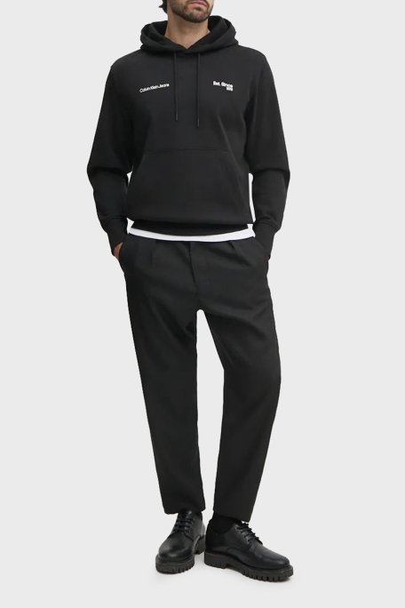 Calvin Klein Baskılı Pamuklu Regular Fit Kapüşonlu J30J326923BEH Erkek Sweat J30J326923 BEH SİYAH - 2