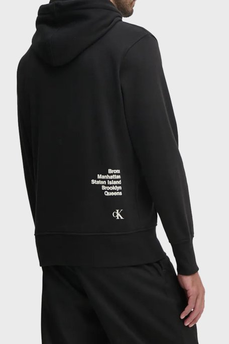 Calvin Klein Baskılı Pamuklu Regular Fit Kapüşonlu J30J326923BEH Erkek Sweat J30J326923 BEH SİYAH - 3