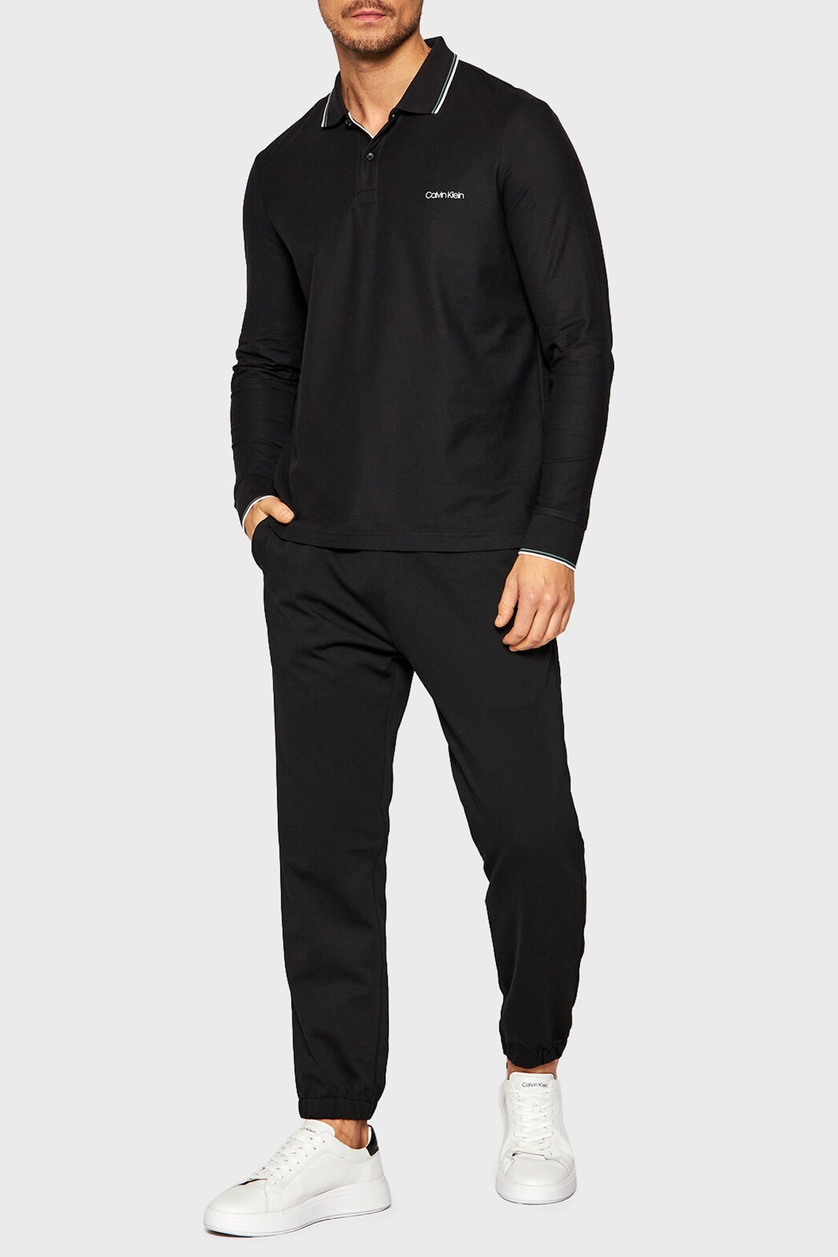 Calvin Klein Baskılı Regular Fit Belden Bağlamalı Jogger Erkek Pantolon K10K107498 BEH SİYAH