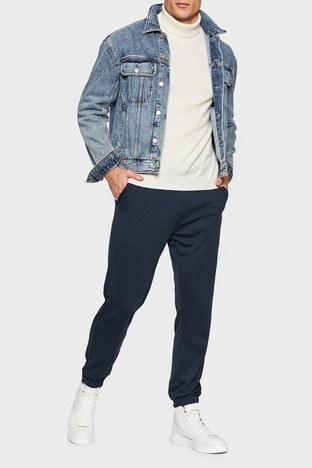 Calvin Klein - Calvin Klein Baskılı Regular Fit Belden Bağlamalı Jogger Erkek Pantolon K10K107498 DW4 LACİVERT (1)