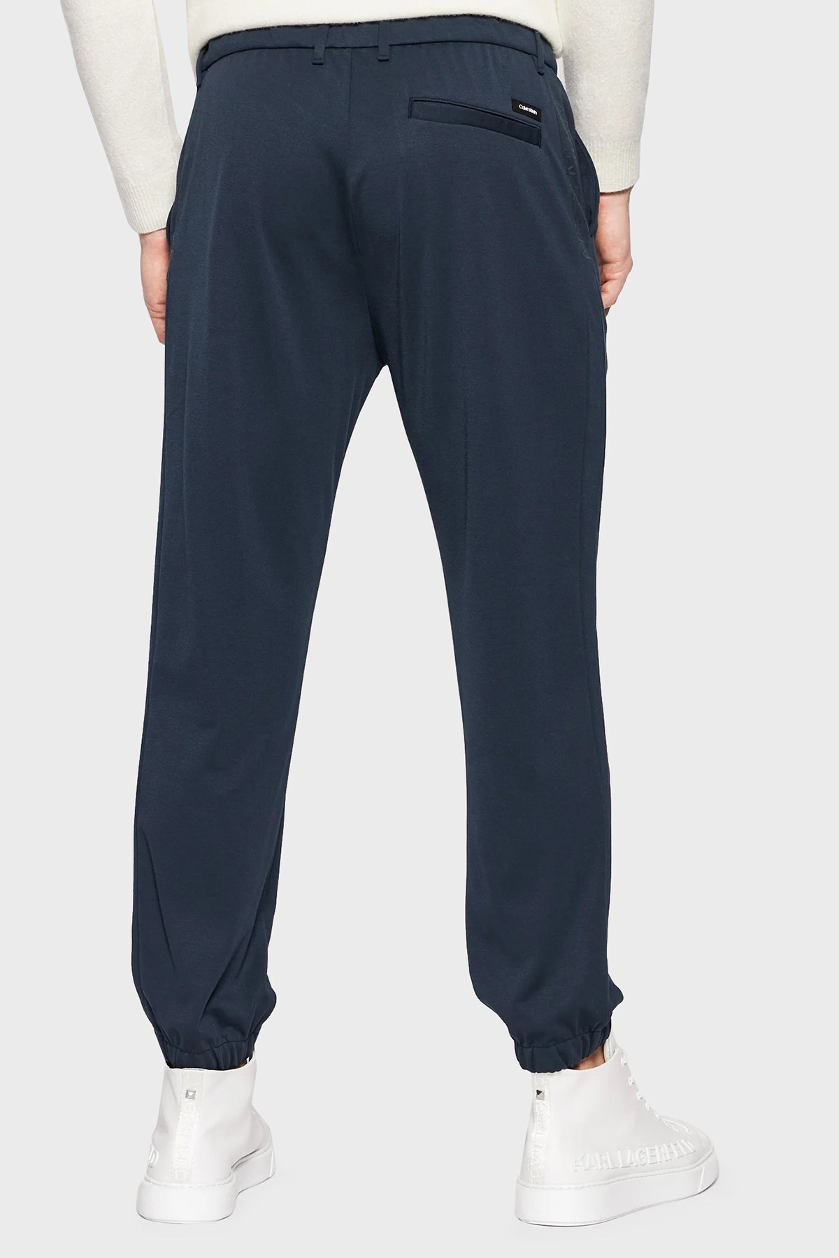 Calvin Klein Baskılı Regular Fit Belden Bağlamalı Jogger Erkek Pantolon K10K107498 DW4 LACİVERT