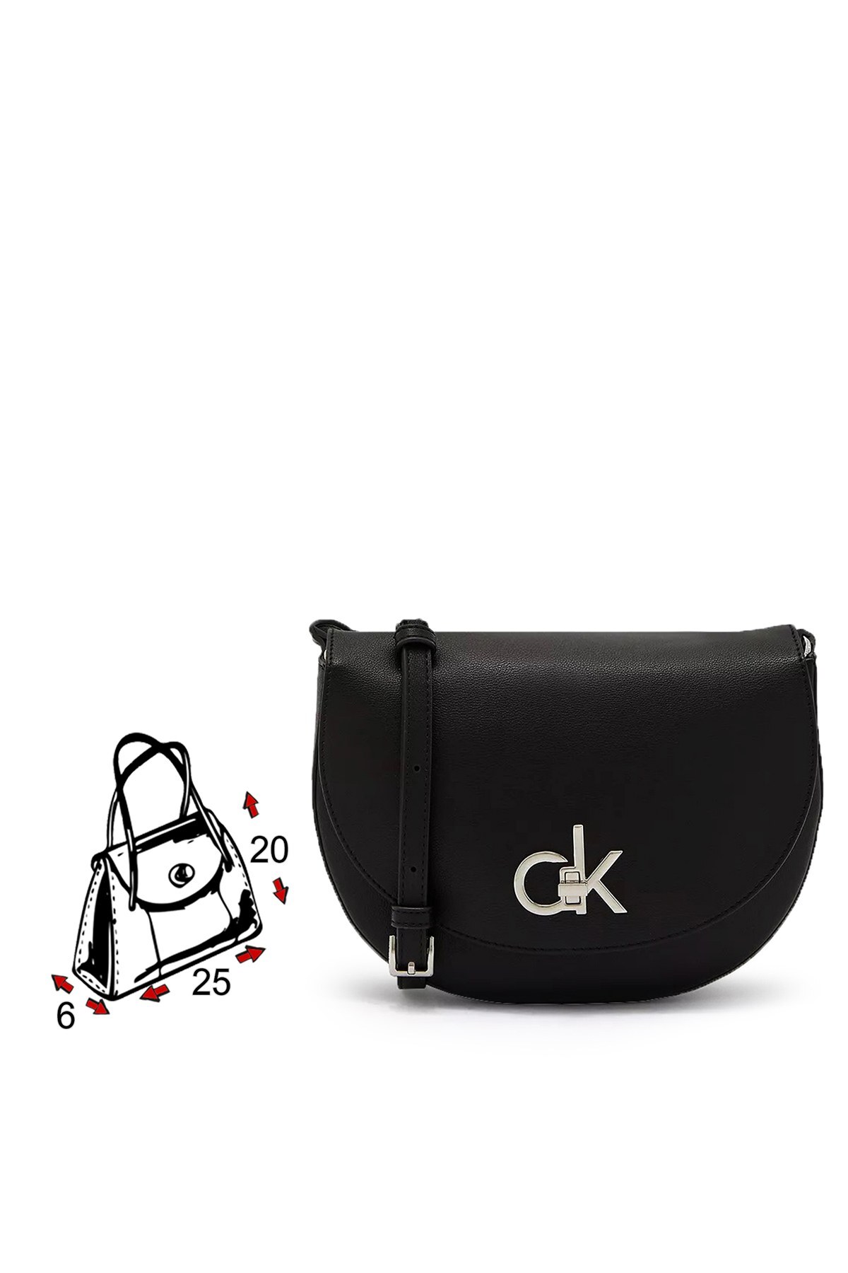 Calvin Klein Marka Logolu Ayarlanabilir Askılı Bayan Çanta K60K606678 BAX SİYAH