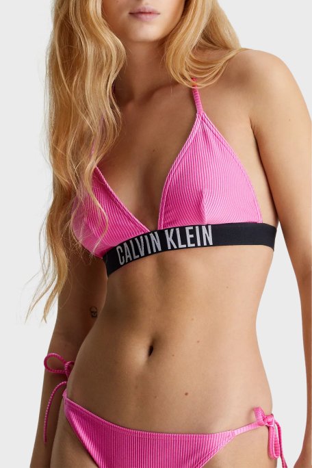 Calvin Klein Boyundan Bağlamalı Fitilli Üçgen KW0KW02387TOZ Bayan Bikini Üstü KW0KW02387 TOZ PEMBE - 1