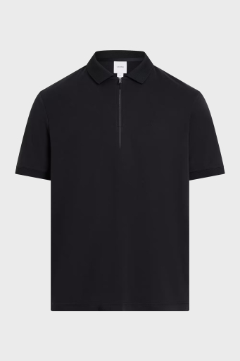 Calvin Klein Büyük Beden Pamuklu Regular Fit Fermuarlı K10K114570BEH Erkek Polo Yaka T Shirt K10K114570 BEH SİYAH - 1