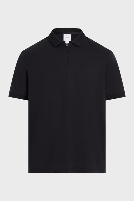Calvin Klein Büyük Beden Pamuklu Regular Fit Fermuarlı K10K114570BEH Erkek Polo Yaka T Shirt K10K114570 BEH SİYAH - 4