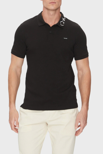 Calvin Klein Büyük Beden Regular Fit Düğmeli K10K114569BEH Erkek Polo Yaka T Shirt K10K114569 BEH SİYAH - 1