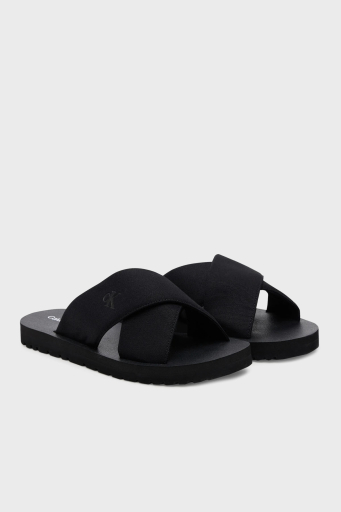 Calvin Klein Çapraz Bantlı Logolu YM0YM012230GJ Erkek Terlik YM0YM01223 0GJ SİYAH - 2