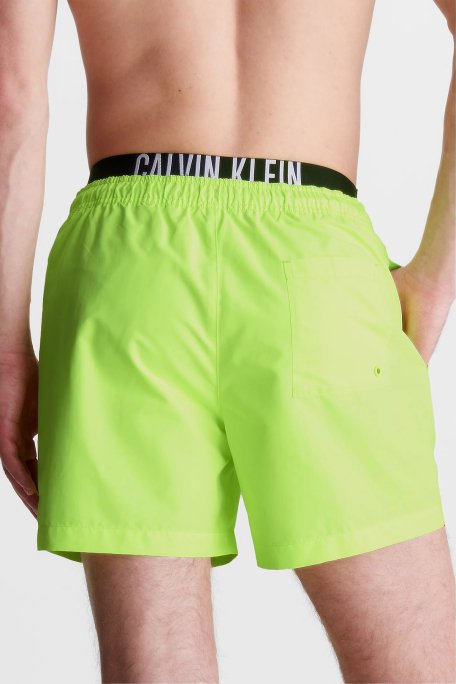 Calvin Klein Çift Bel Detaylı Deniz Şortu Belden Bağlamalı KM0KM00992M0T Erkek Mayo Short KM0KM00992 M0T FISTIK YEŞİL - 2