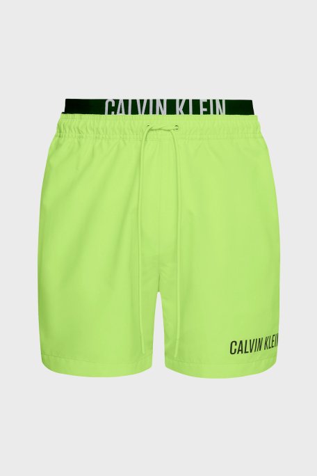 Calvin Klein Çift Bel Detaylı Deniz Şortu Belden Bağlamalı KM0KM00992M0T Erkek Mayo Short KM0KM00992 M0T FISTIK YEŞİL - 5