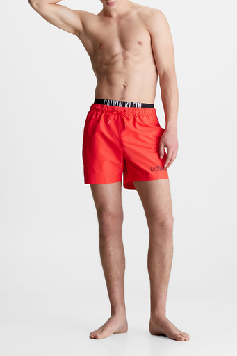 Calvin Klein Çift Bel Detaylı Deniz Şortu Belden Bağlamalı KM0KM00992XM9 Erkek Mayo Short KM0KM00992 XM9 KIRMIZI - 4